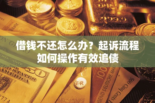 济南借钱不还怎么办？起诉流程如何操作有效追债
