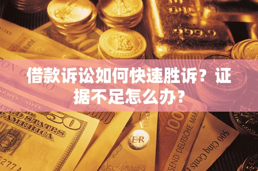 济南借款诉讼如何快速胜诉？证据不足怎么办？
